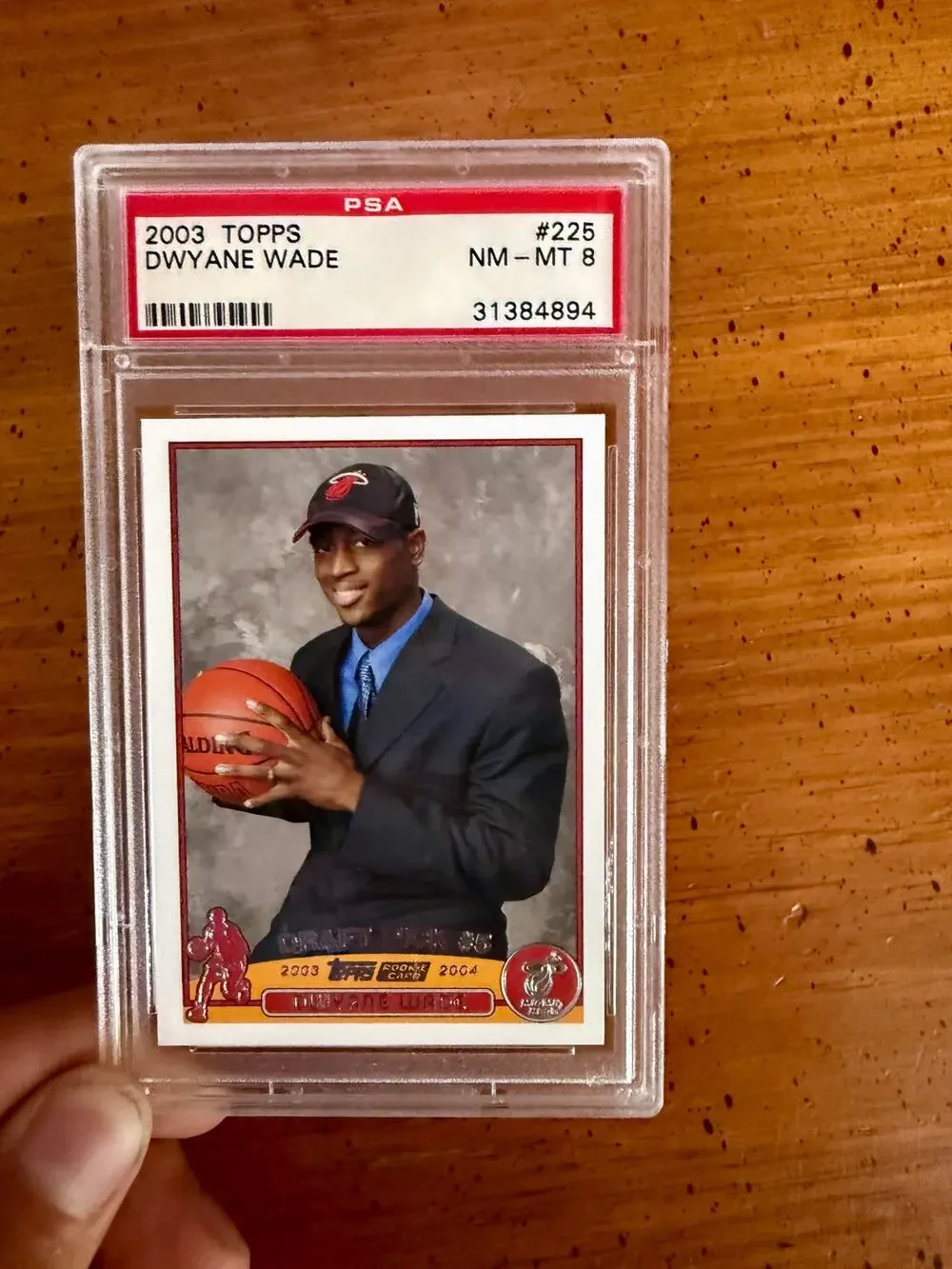 2003-04 Topps Dwyane Wade #225 Rookie RC PSA 8 NM-MT Miami Heat HOF
